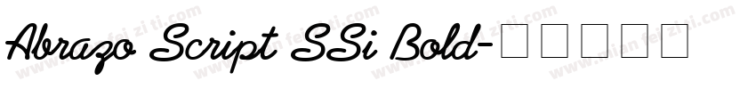 Abrazo Script SSi Bold字体转换